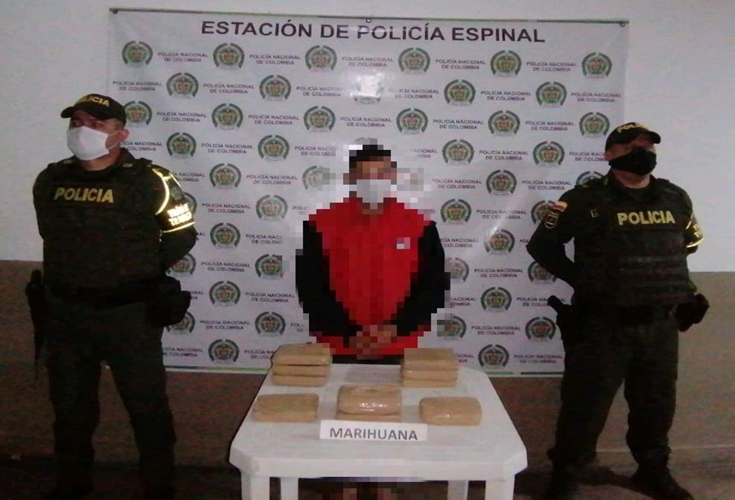 Las 20 mil dosis que movilizaba en El Espinal están avaluadas en 6 millones de pesos.