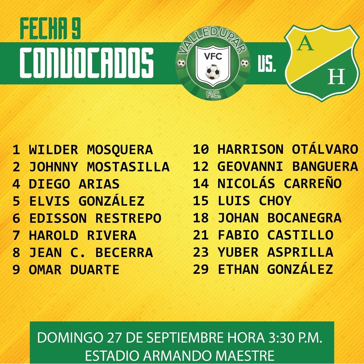 Huila viajó a Valledupar por la novena fecha