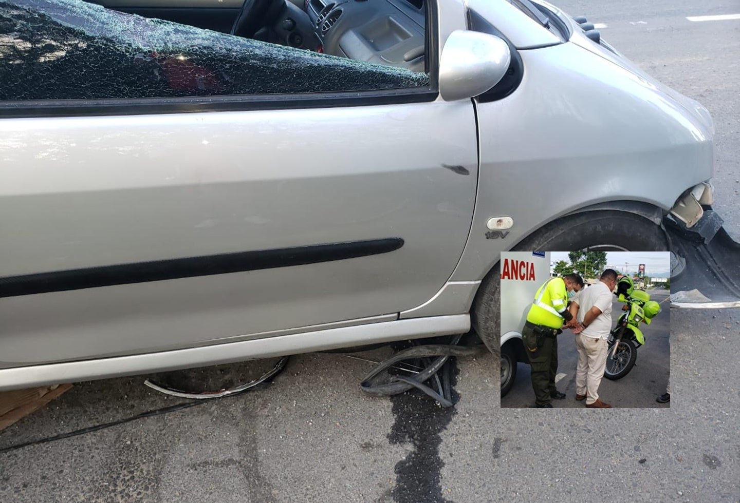 Ciclista se salvó de morir
