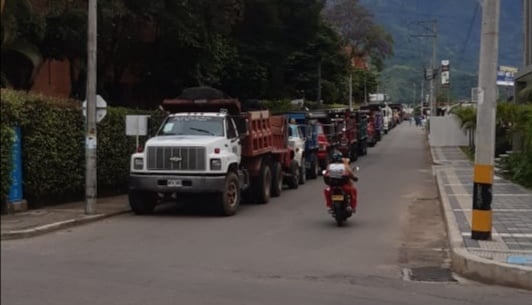 Protestan a esta hora en el sector de la calle 60 con avenida Guabinal