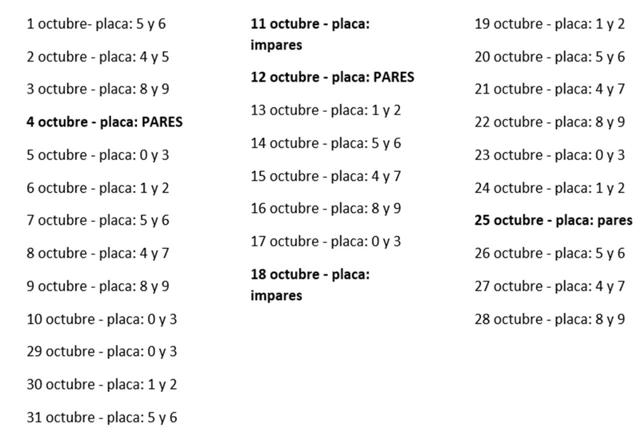 Pico y placa para busetas en Ibagué