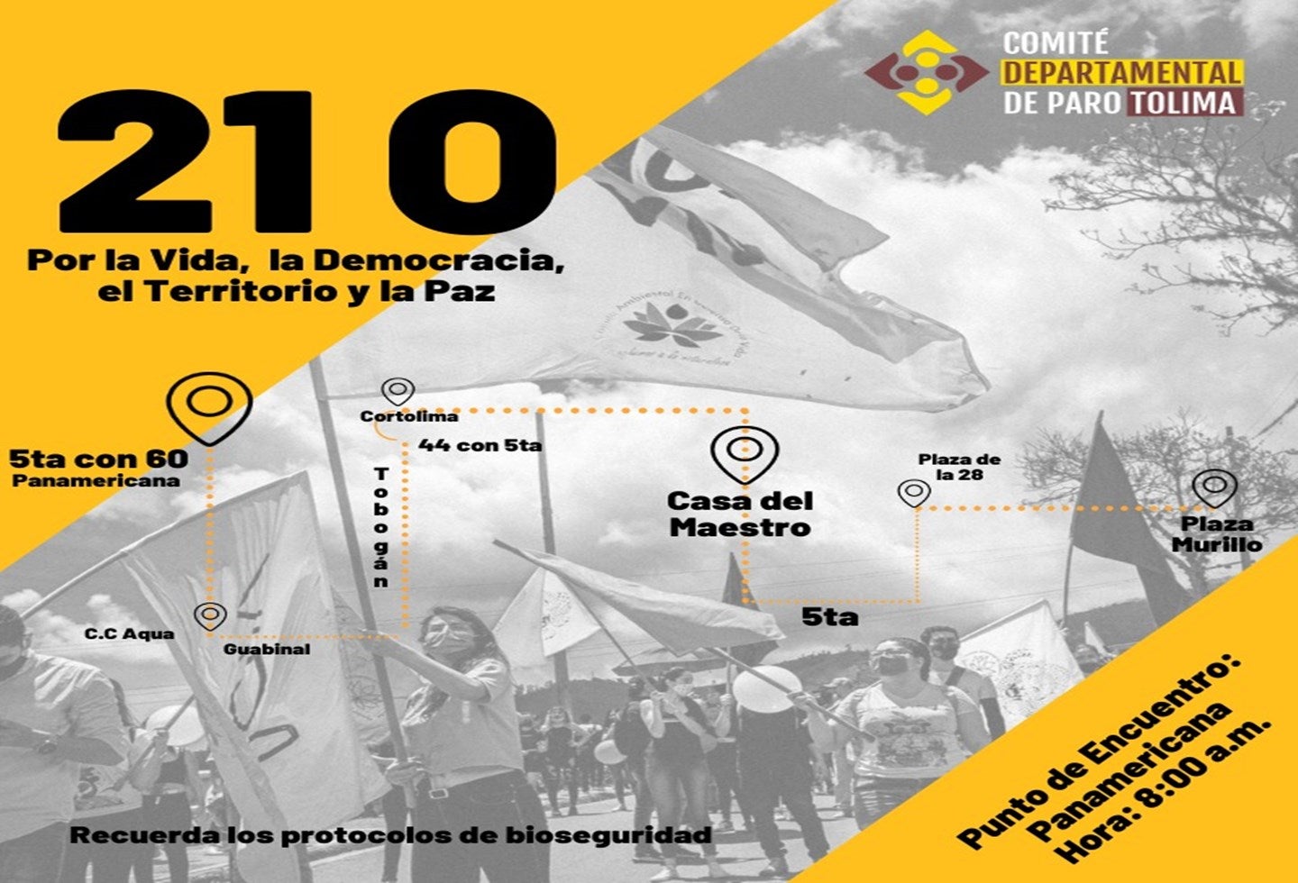 Recorrido de Marcha en Ibagué