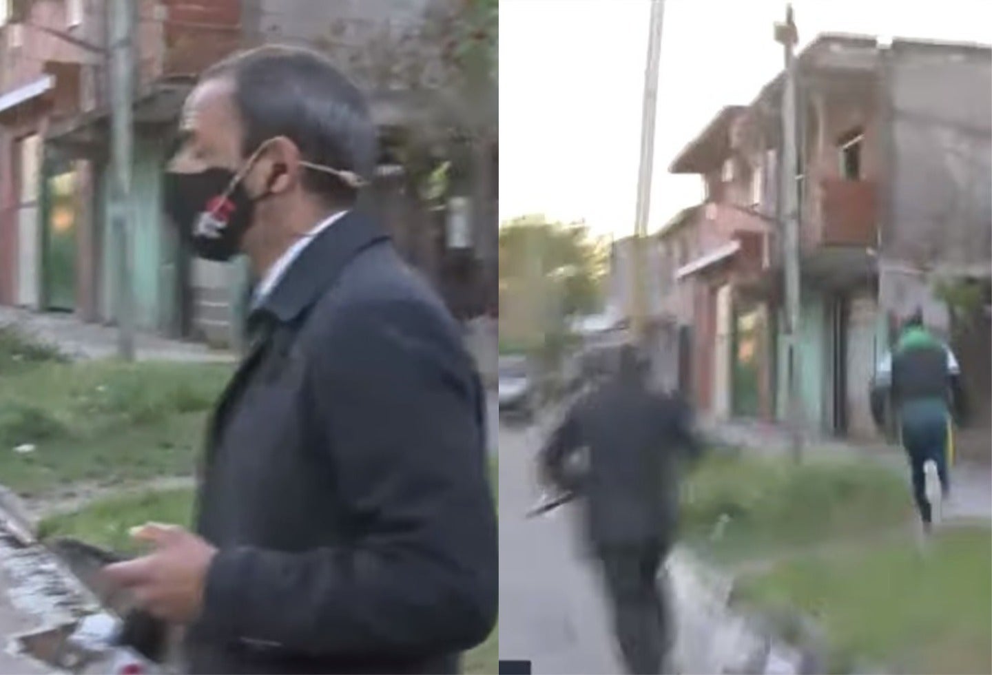 Periodista robado en vivo