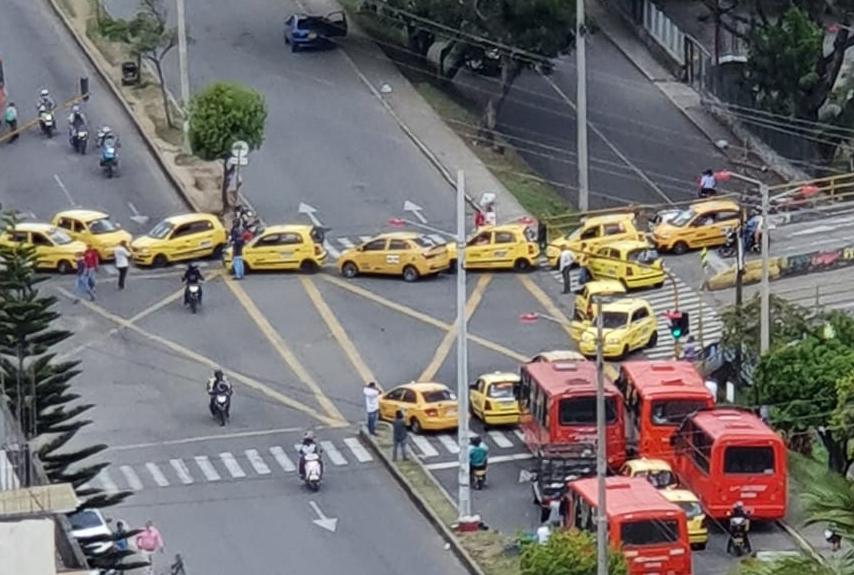 Protesta taxistas Ibagué