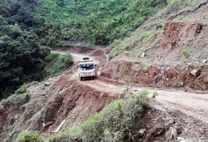 vía Ibagué - Tapias, sector El Salón