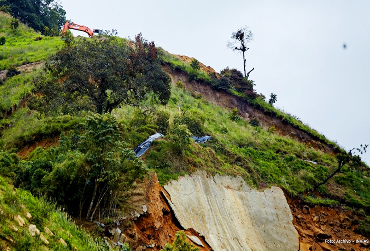 Sector Talud Bellavista kilómetro 39 vía La Línea