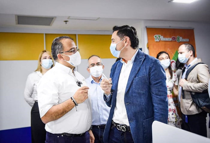 alcalde Hurtado y presidente de la CCI, Bulla 2021