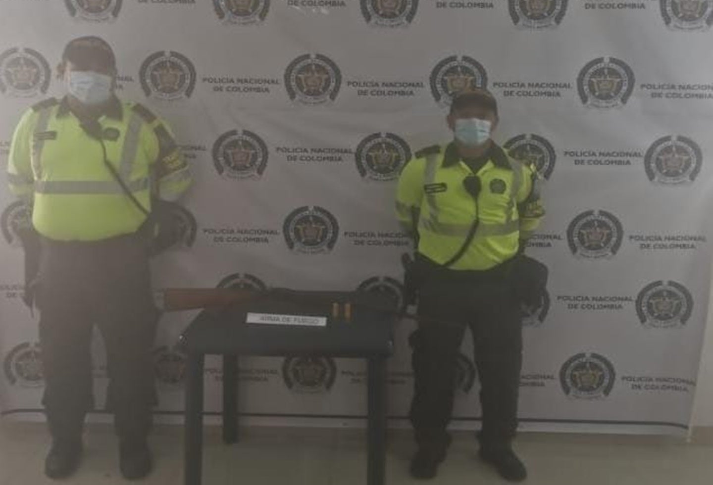 Escopeta hallada por la Policía Tolima