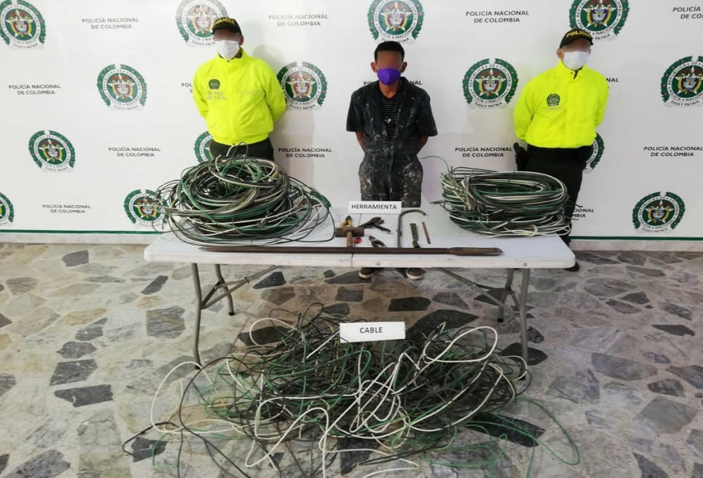 Robo de cableado en el Murillo Toro