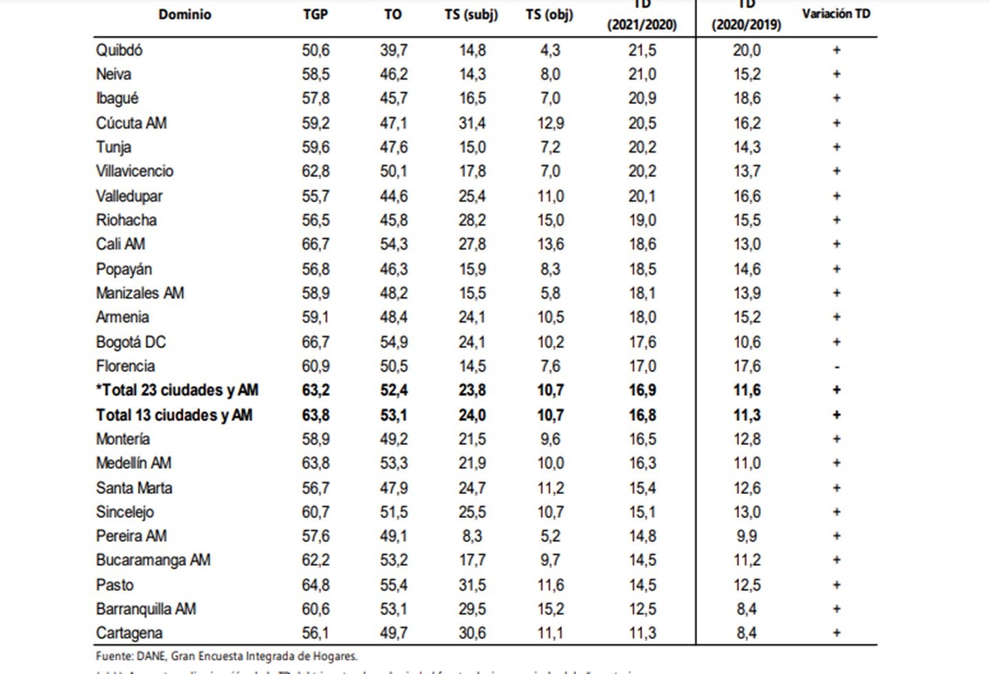 Desempleo Ibagué- Noviembre 2020- enero 2021