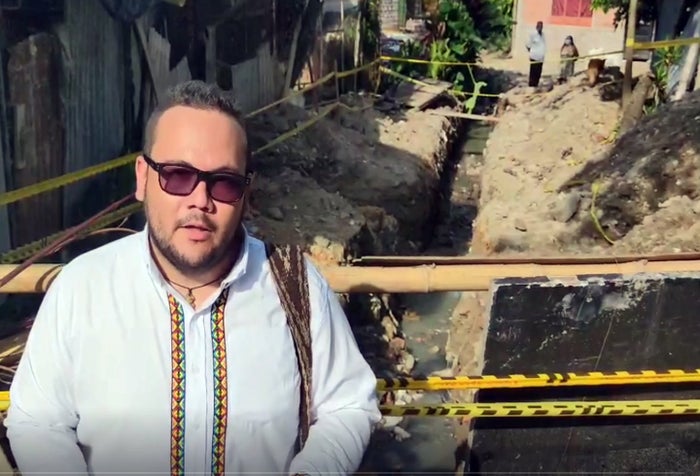 Jaime Tocora en el barrio La Pradera