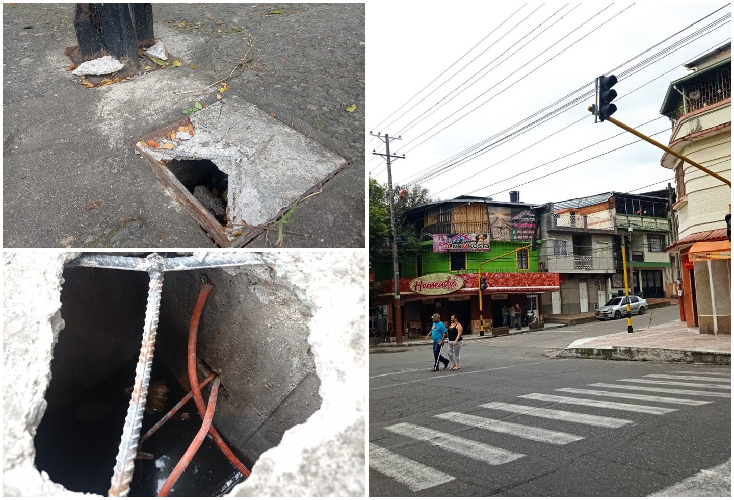 Robo de cables de semáforos en la comuna 10