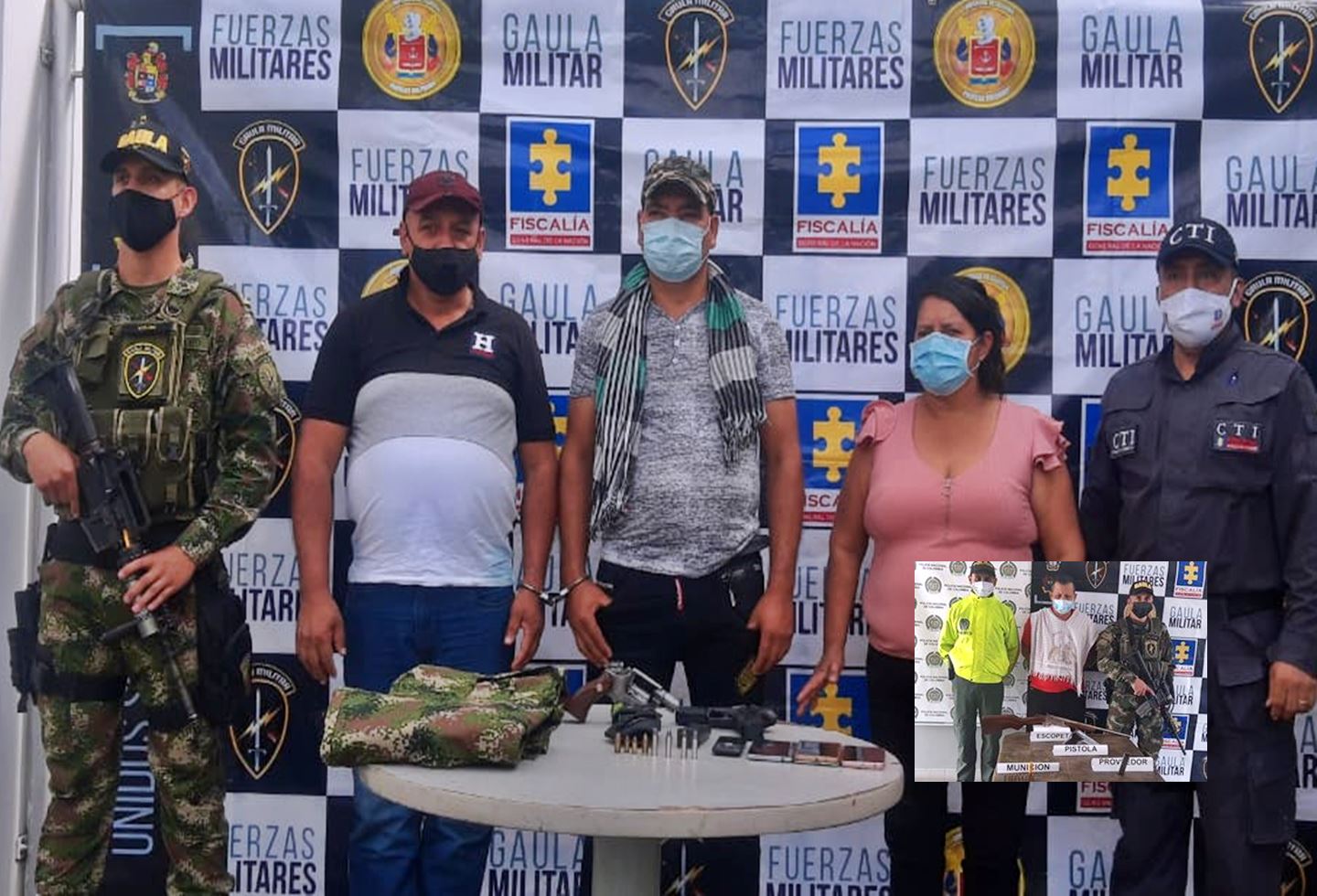 Capturados integrantes de un grupo delincuencial organizado dedicado a la comercialización de armas