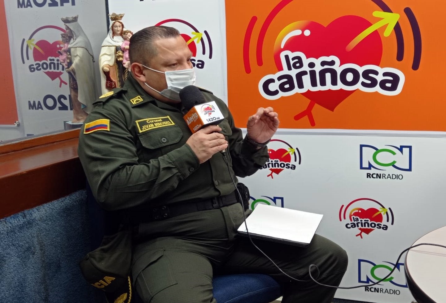 Coronel de la Metib, Jovani Benavides, en La Cariñosa Ibagué