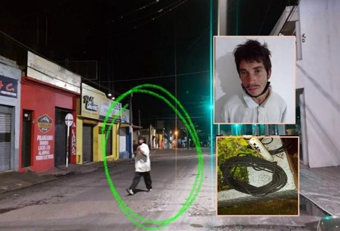 Ladrón de cables de semáforos Ibagué 2021