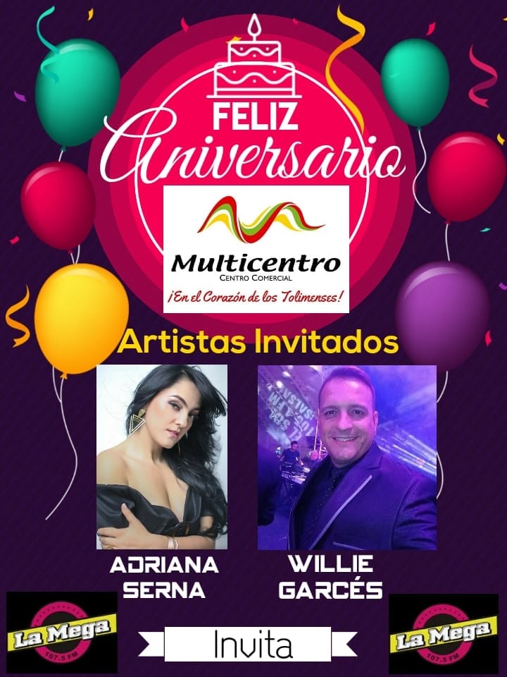 Artistas invitados en los cumpleaños del Centro Comercial Multicentro