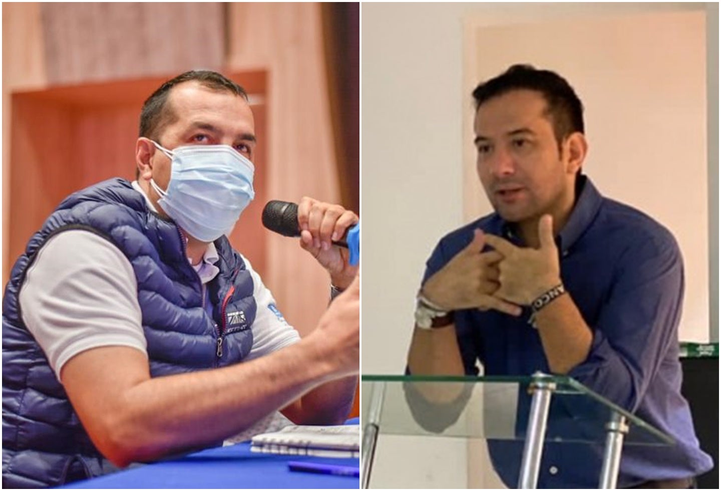 Juan Carlos Núñez, secre de Infraestructura y Didier Blanco, gerente de la Gestora Urbana