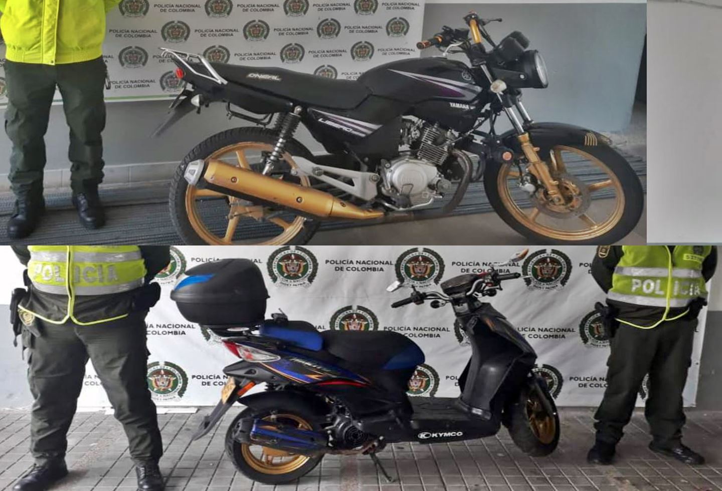 A Melgar y El Espinal fueron a parar dos motocicletas robadas en Ibagué