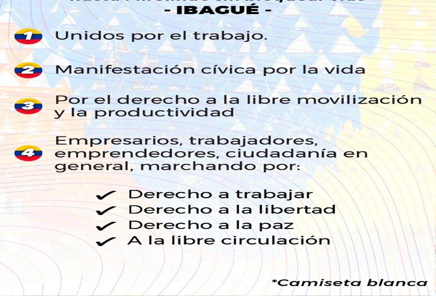 2--Marcha sin bloqueo de empresarios de Ibagué
