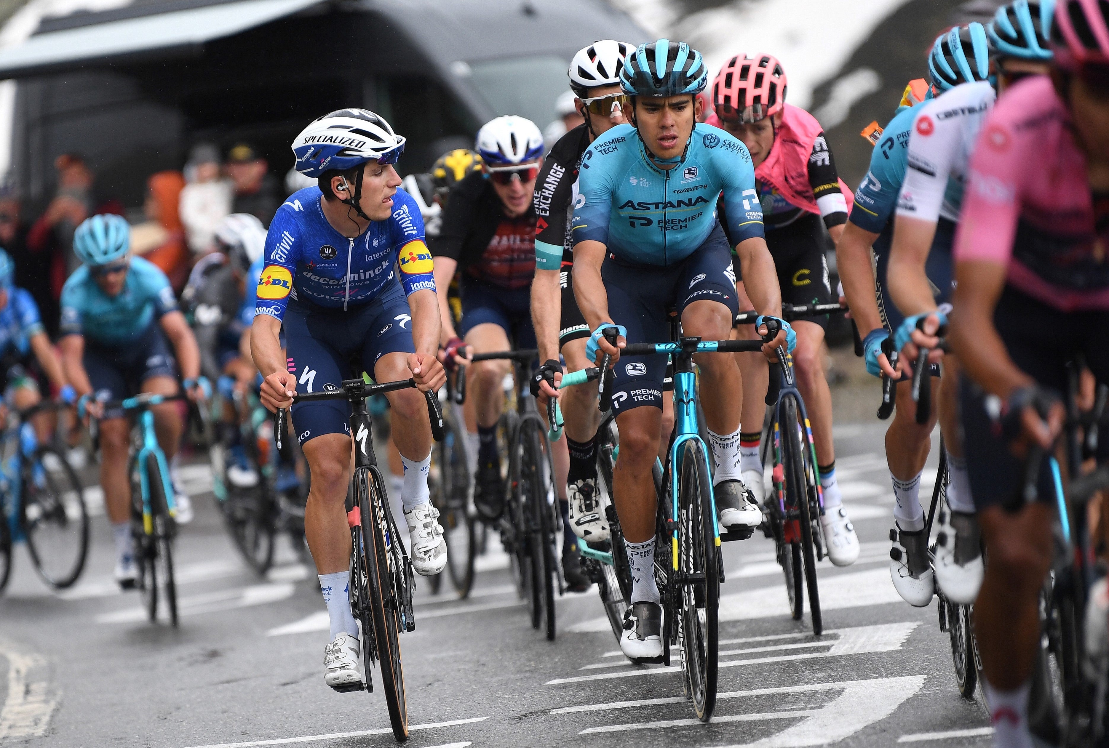 Harold Tejada en el Giro