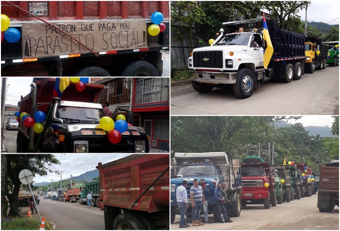 paro de volquetas 2021- 18 de mayo