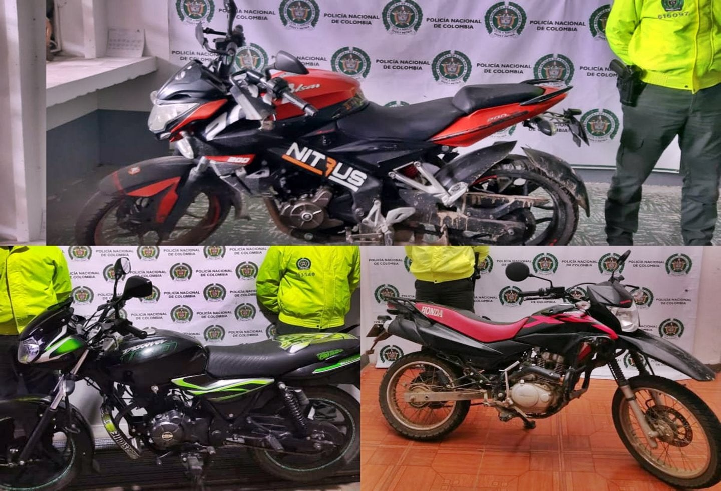 Recuperaron tres motocicletas robadas en Palocabildo, Fresno y El Espinal