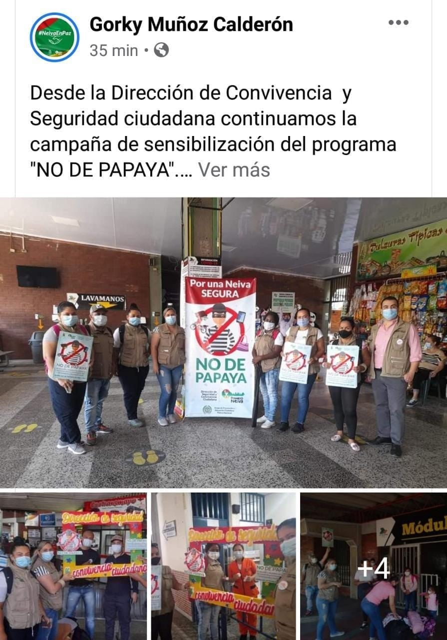 Publicación Alcaldía Neiva