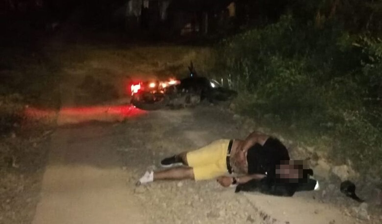 Golpearon y quemaron moto a delincuentes en Chucuní