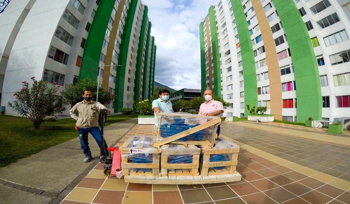 Motobombas en la Constructora JF en Ibagué