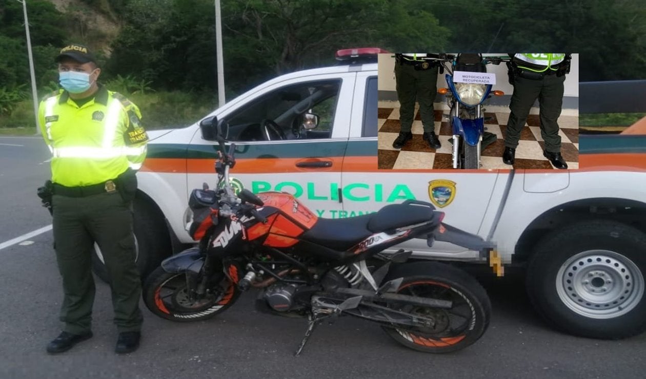 Recuperaron en Honda y Chicoral dos motocicletas avaluadas en casi $15 millones