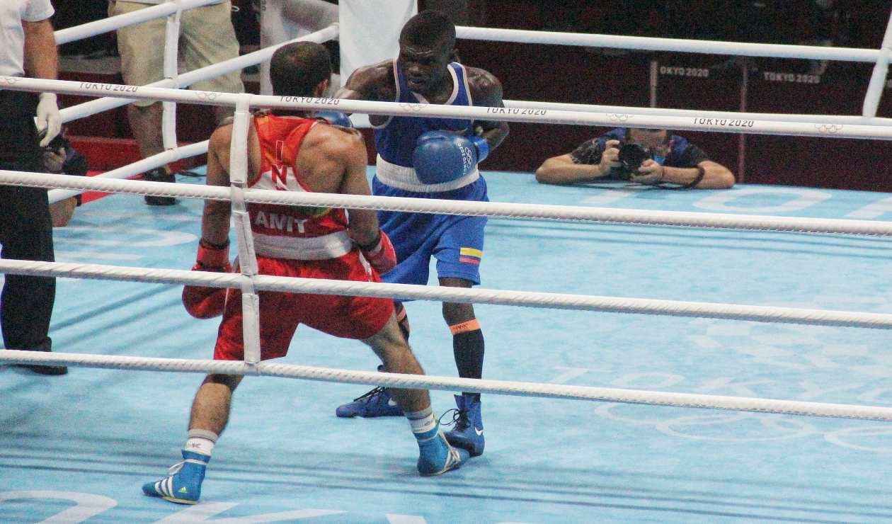 Yuberjén Martínez en el boxeo de los Juegos Olímpicos