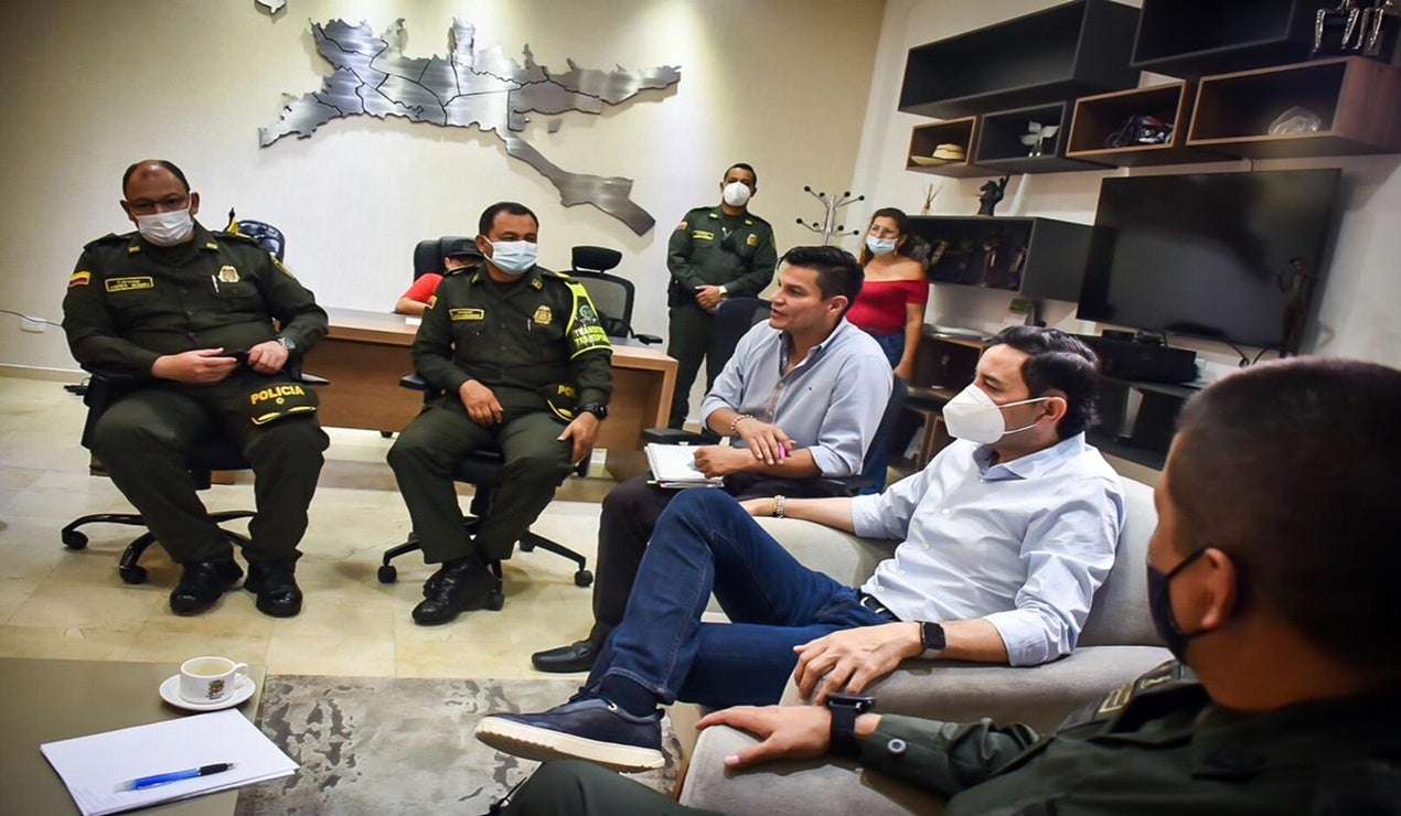 Alcalde Hurtado y reunión de seguridad