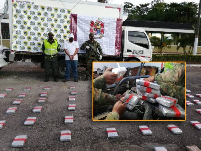 Luís Eduardo Zapata Cruz, conductor de un furgón, aceptó que transportaba un cargamento de base de coca; en zona rural en el municipio de Pitalito