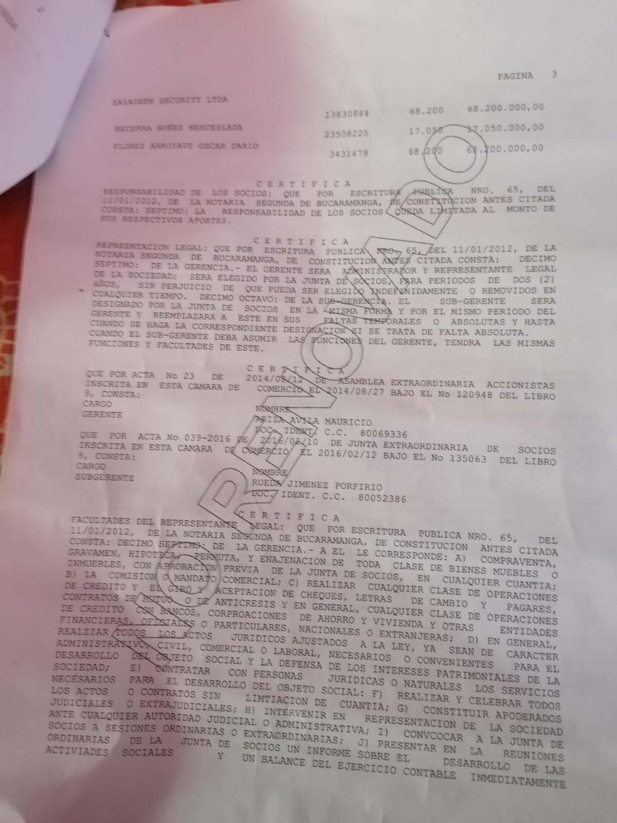Documento victima Guamo