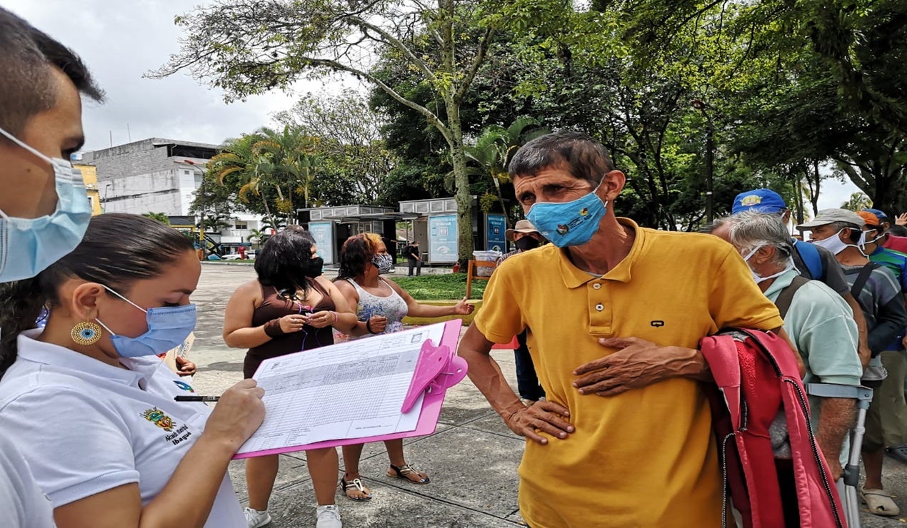 vacunación habitante de calle Ibagué
