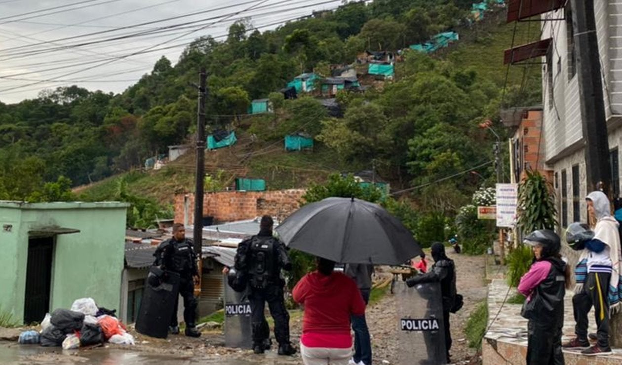 Se adelanta operativo de desalojo en invasión entre La Gaviota y Cañaveral