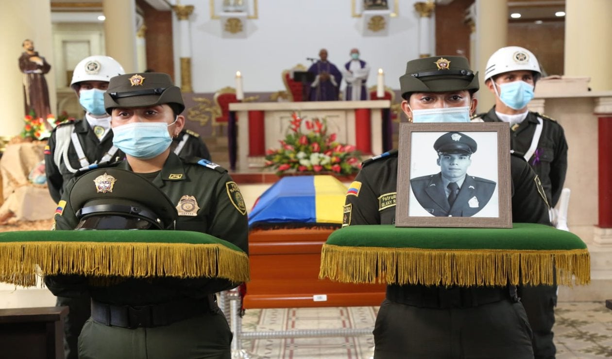 Despidieron en Melgar al patrullero Kevin Guevara, baleado en San Vicente del Caguán