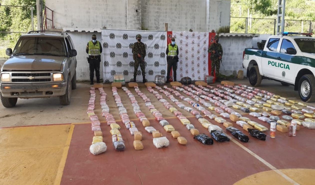 Incautación droga en Tolima.
