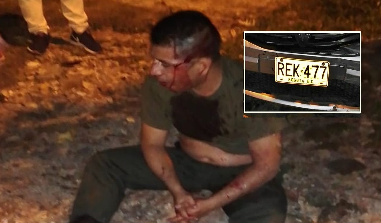 ¿Y dónde está el policía? Se les voló cuando le hacían la prueba de embriaguez después de generar choque en Ibagué