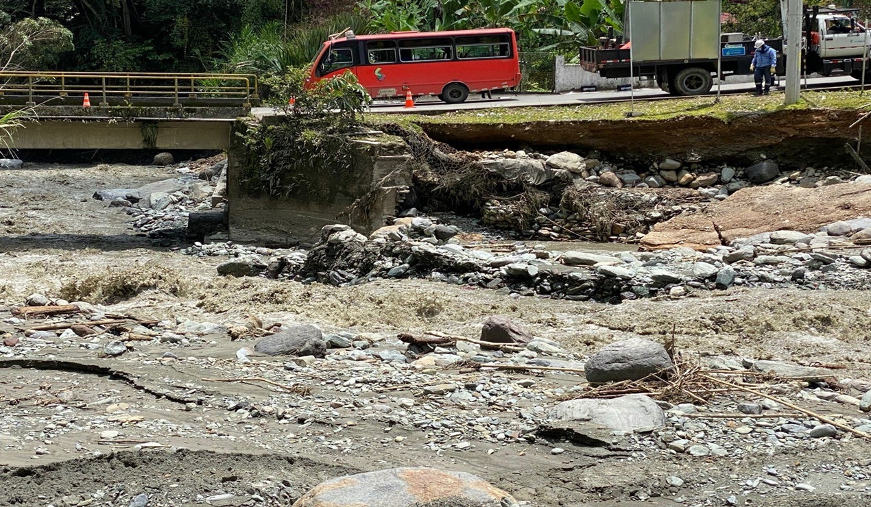 vía al cañón del Combeima Ibagué