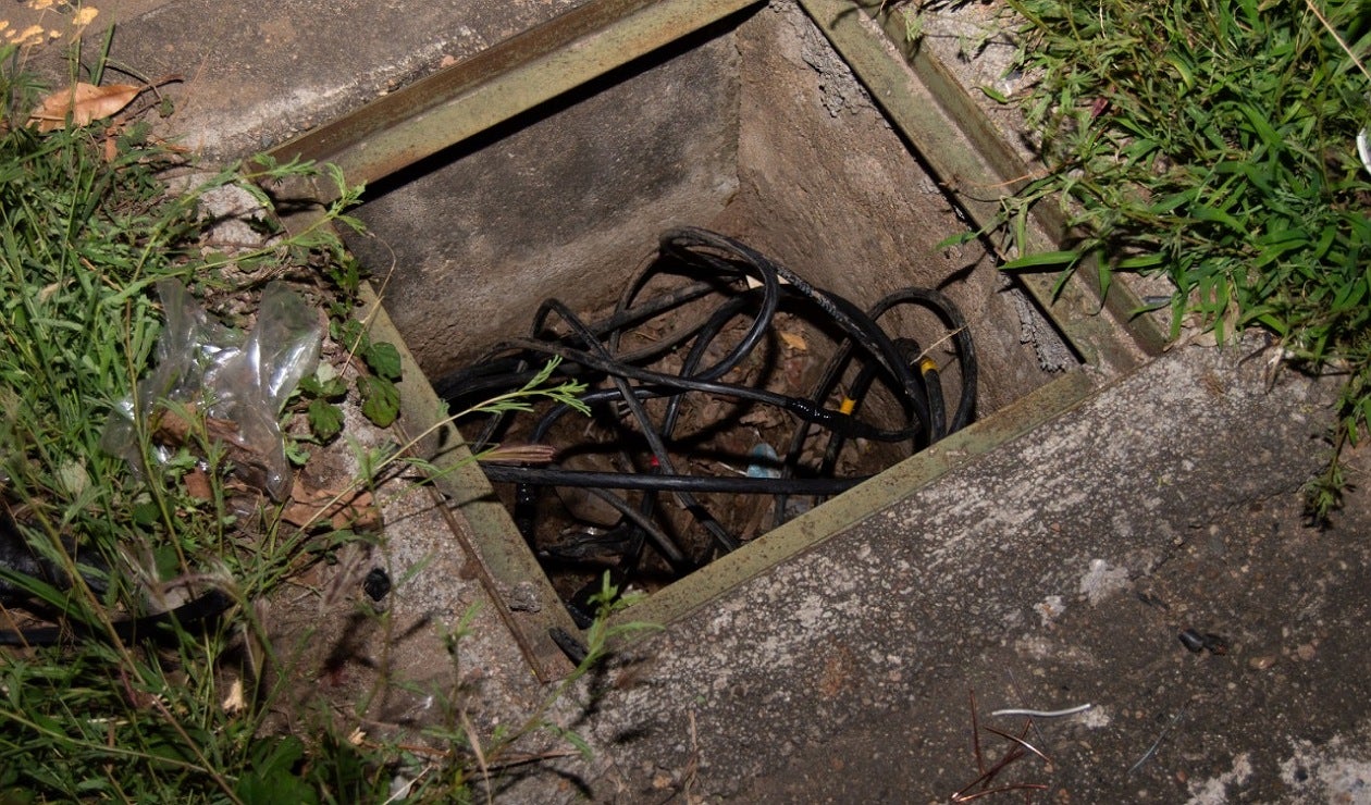 Robos de cable del alumbrado público