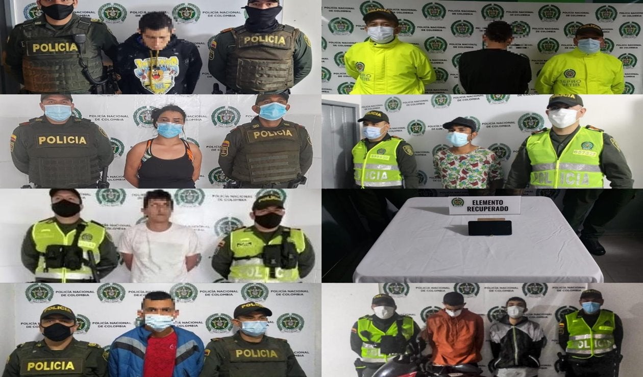 Tras fuerte ofensiva contra el hurto, fueron capturadas 8 personas, y cuatro menores aprehendidos