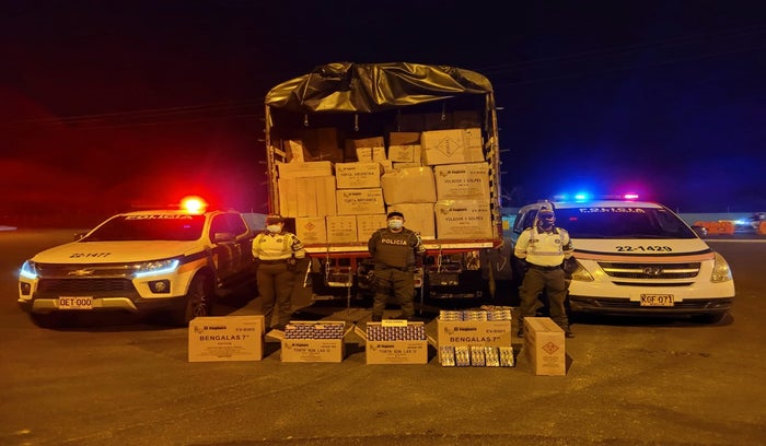 8 toneladas de pólvora incautadas peaje Coello-Cocora