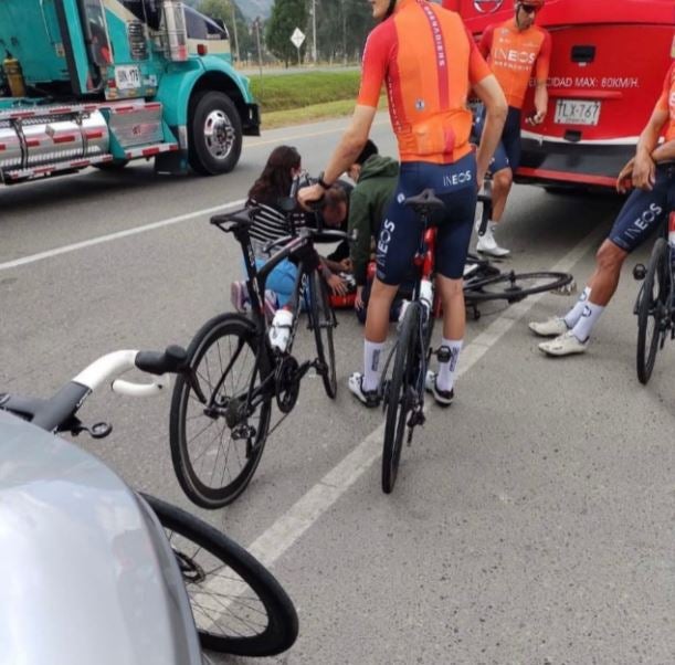 Accidente Egan Bernal