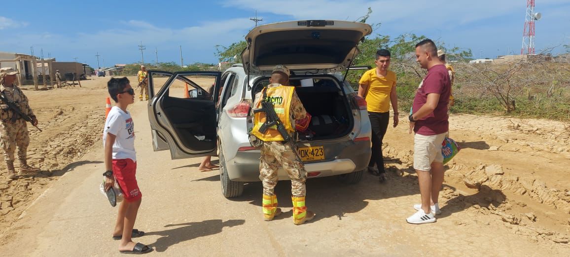 Controles del Ejército en las vías de La Guajira