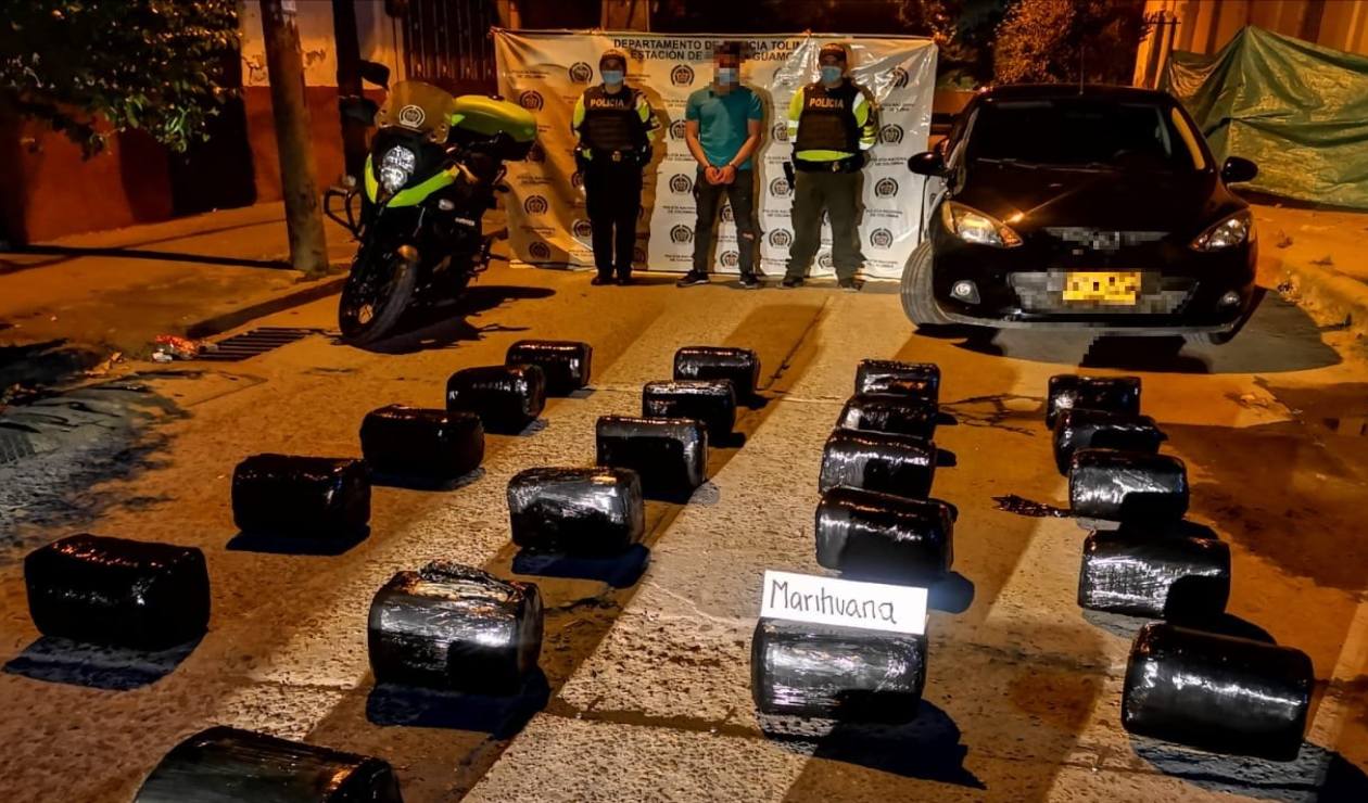 Incautación de droga en Tolima