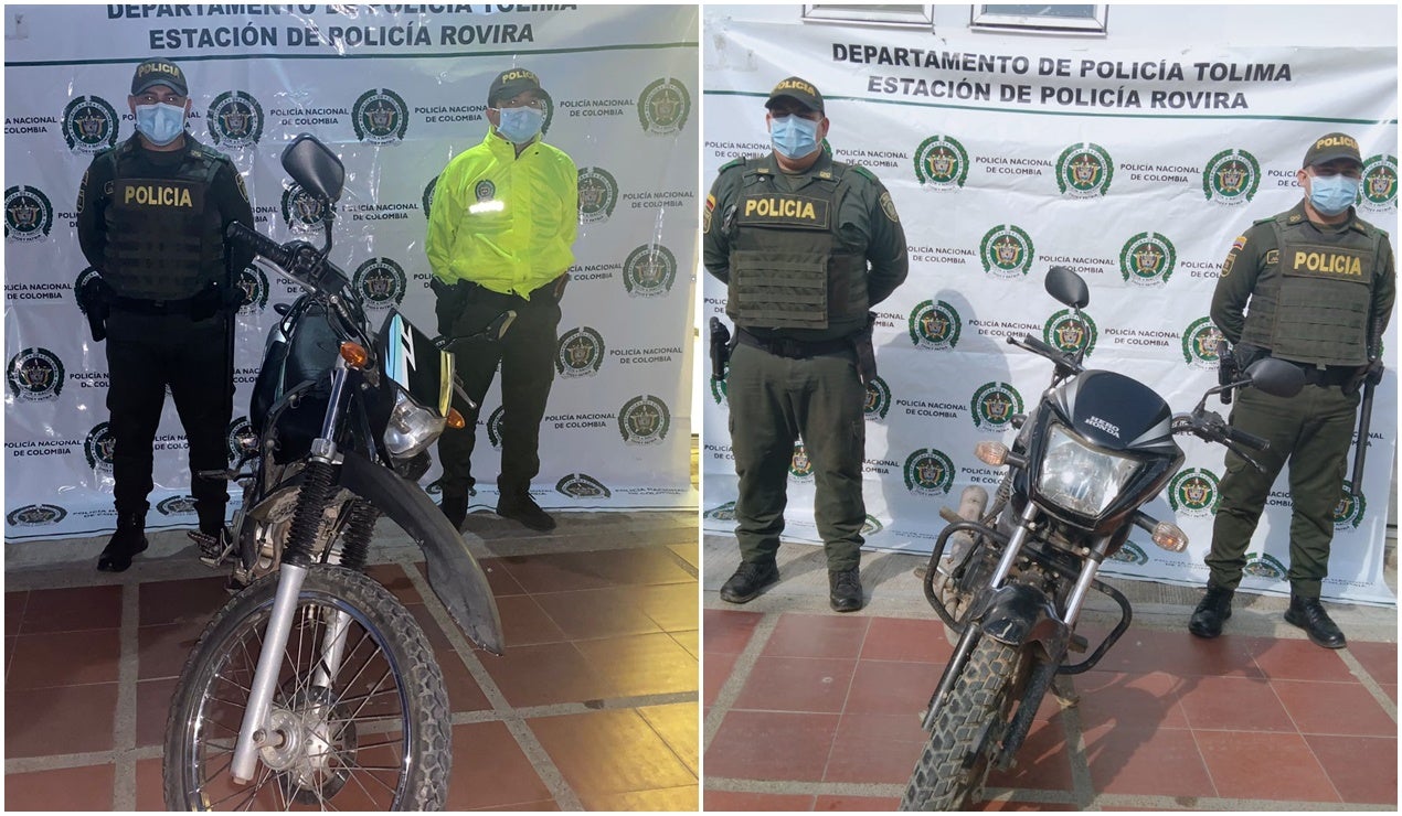 Motocicletas recuperadas en Rovira