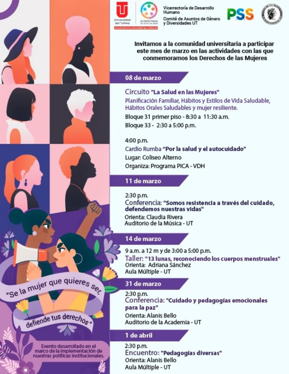 Programación mes de la mujer