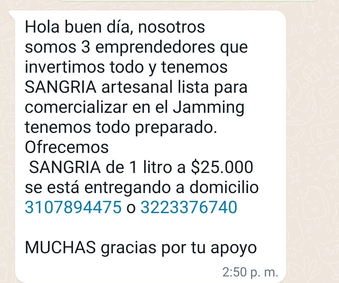 Emprendedores afectados Ibagué Jamming 2022