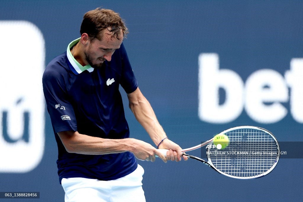 Medvédev, en una de sus participaciones en el circuito ATP 2022.